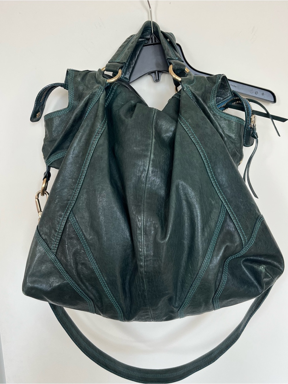 Vintage Andrew Marc Slouchy Distressed Oversized Leather Tote
